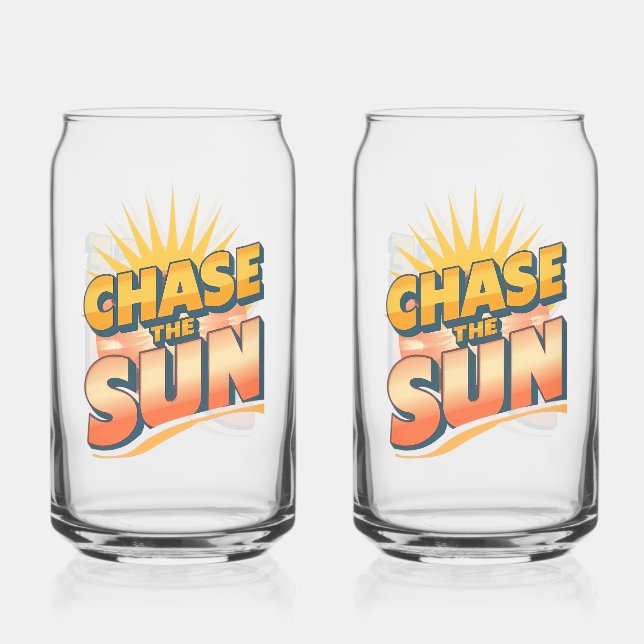 Vintage "Chase the Sun" Positive Energy Dosenglas (Vorderseite)