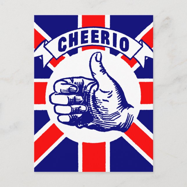 Vintage Cheerio Postkarte (Vorderseite)