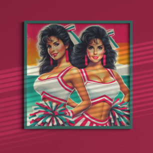 Vintage Cheerleader Poster