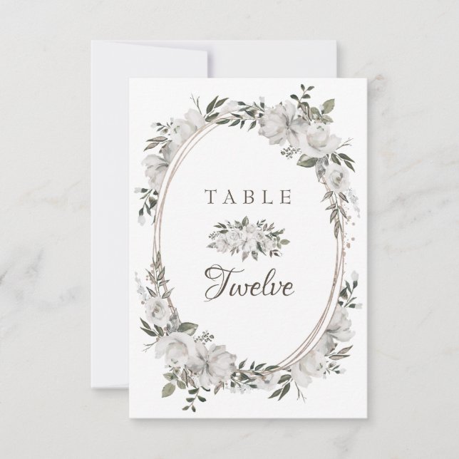 Vintage Cherish Seating Wedding Tischnummern (Vorderseite)