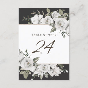 Vintage Cherish Weiße Blumen Hochzeit Tischnummern