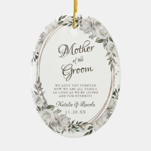 Vintage Cherish Zitat für die Mutter des Bräutigam Keramik Ornament