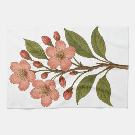 Vintage Cherry Blossom Geschirrtuch