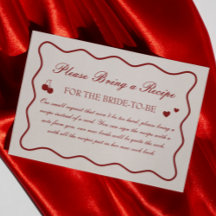 Vintage Cherry Bridal Shower Recipe Request