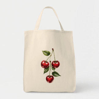 Vintage Cherry Illustration Tote Bag