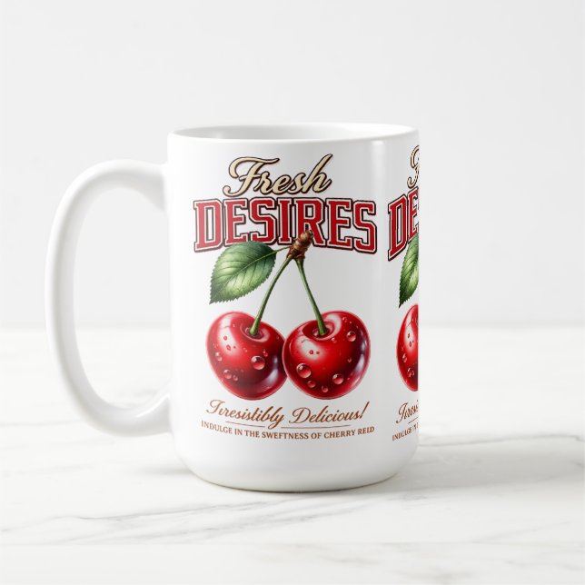 Vintage Cherry Mug | Retro Fruit Coffee Cup Kaffeetasse (Links)
