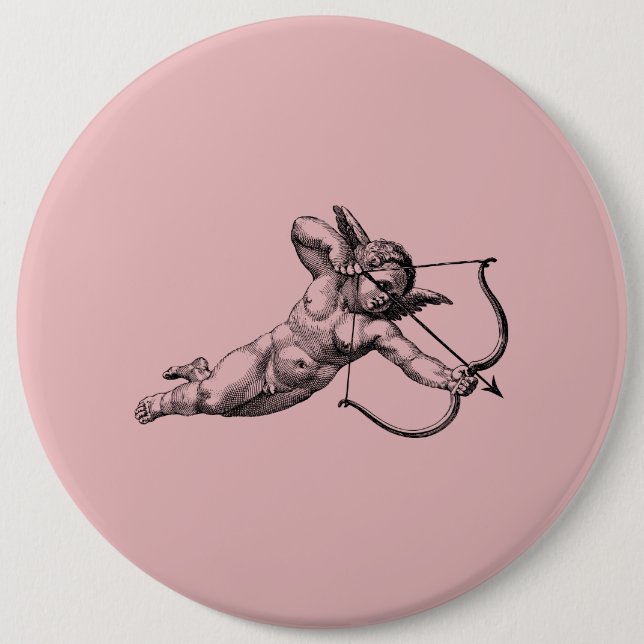 Vintage Cherub Angel Cupid-Liebe Button (Vorderseite)