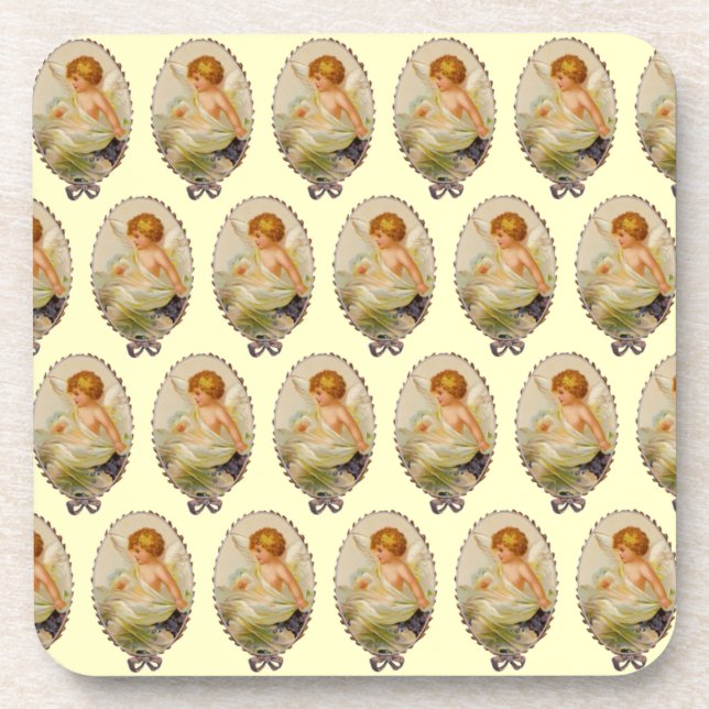 Vintage Cherubs Getränkeuntersetzer (Vorderseite)