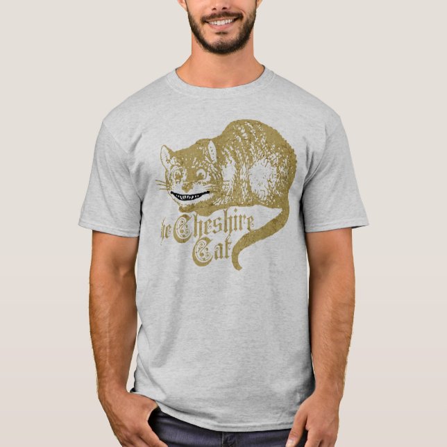 Vintage Cheshire-Katzen-Illustration T-Shirt (Vorderseite)