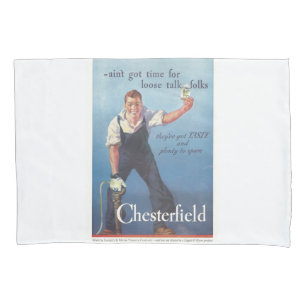 Vintage Chesterfield Zigarettenwerbung Kissenbezug