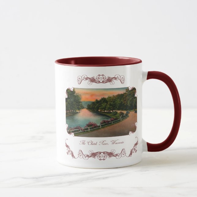 Vintage Chetek River Wisconsin Kaffee Tasse (Rechts)