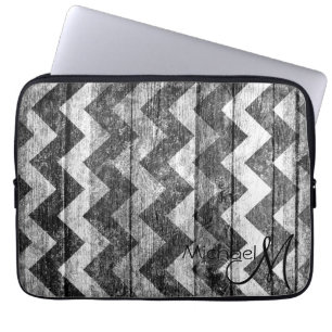 Vintage-Chevron-Holz-Abstrakt Laptopschutzhülle