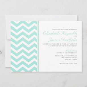 Vintage Chevron-Zickzack-Hochzeitseinladungen Einladung
