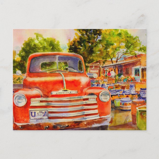 Vintage Chevy Postkarte (Vorderseite)
