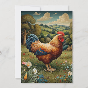 Vintage-chic-Boho-Hühnerweide-Landschaft Einladung