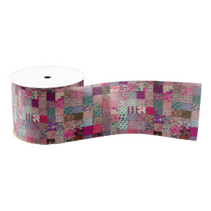 Vintage Chic-Steppdecke Ripsband