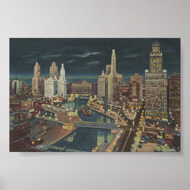Vintage Chicago 1952 Poster (Vorne)