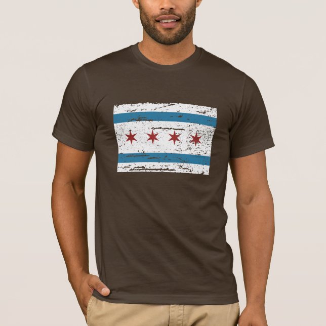 Vintage CHICAGO-Flagge T-Shirt (Vorderseite)