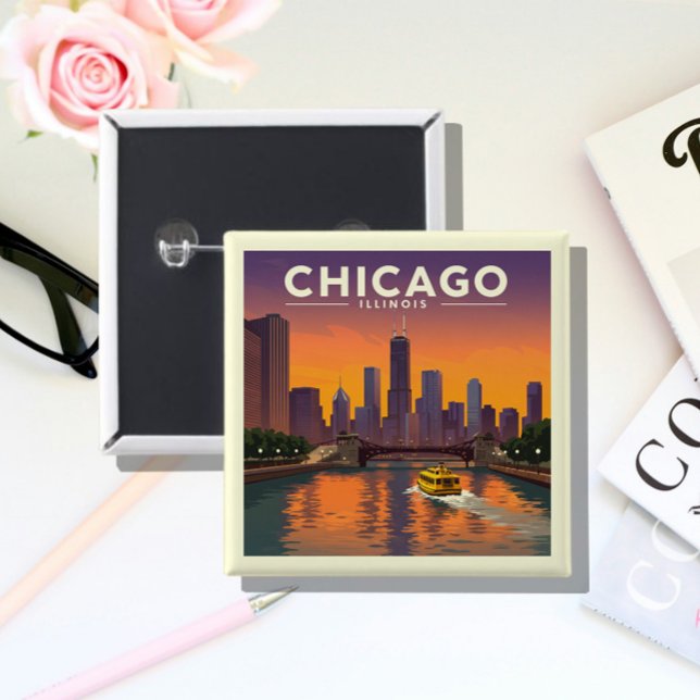 Vintage Chicago Illinois Button (Von Creator hochgeladen)