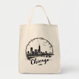 Vintage Chicago Illinois Stadt Skyline Retro Reise Tragetasche