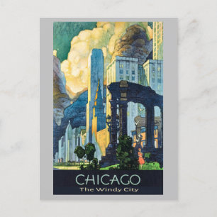 Vintage Chicago Illinois Windy City Postkarte
