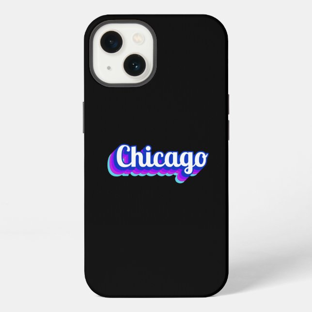 Vintage Chicago iPhone Hülle (Rückseite)