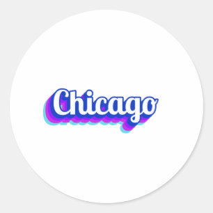 Vintage Chicago Runder Aufkleber
