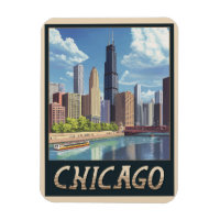 Vintage Chicago Skyline