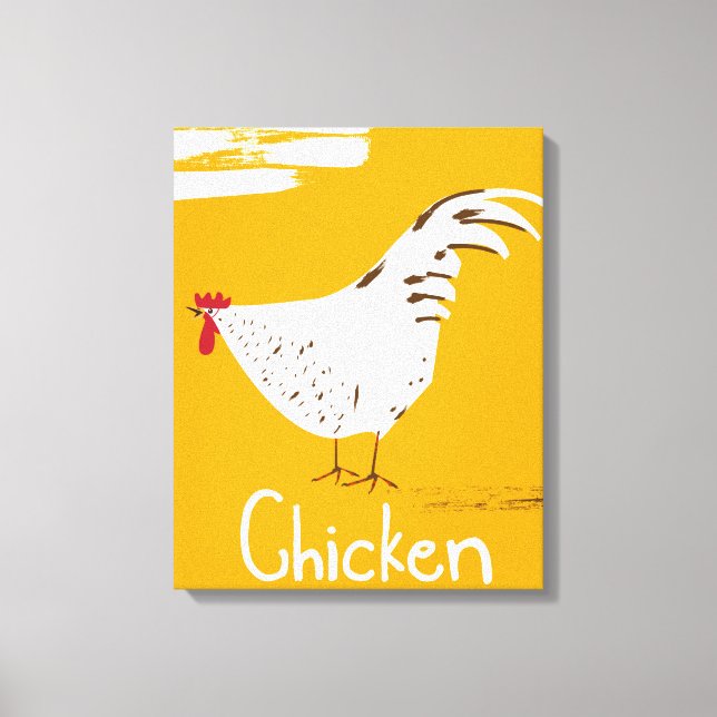 Vintage Chicken Leinwanddruck (Vorderseite)