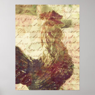 Vintage Chicken Poster