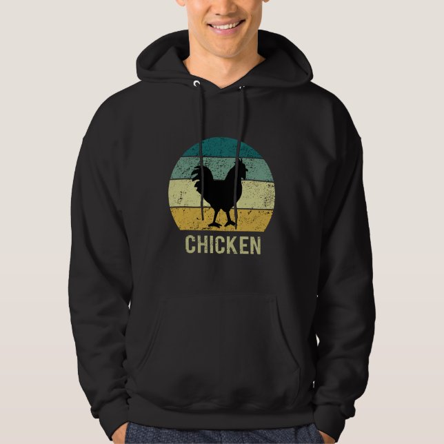 Vintage Chicken Retro Fo Hoodie (Vorderseite)