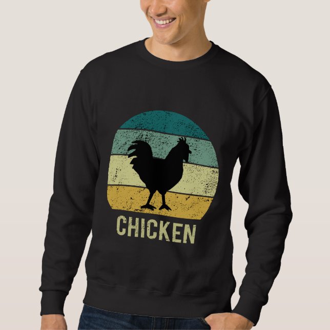 Vintage Chicken Retro Fo Sweatshirt (Vorderseite)
