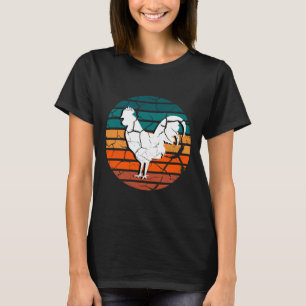 Vintage Chicken Sonnenuntergang T-Shirt