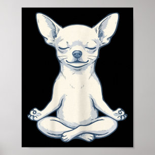 Vintage-Chihuahua-Yoga-Design Lotus-Hund-Meditatio Poster