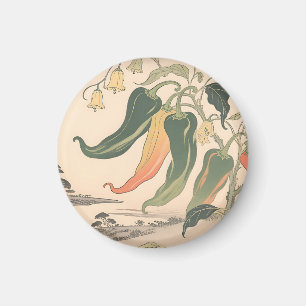 Vintage-Chili-Pfeffer-Illustration Magnet