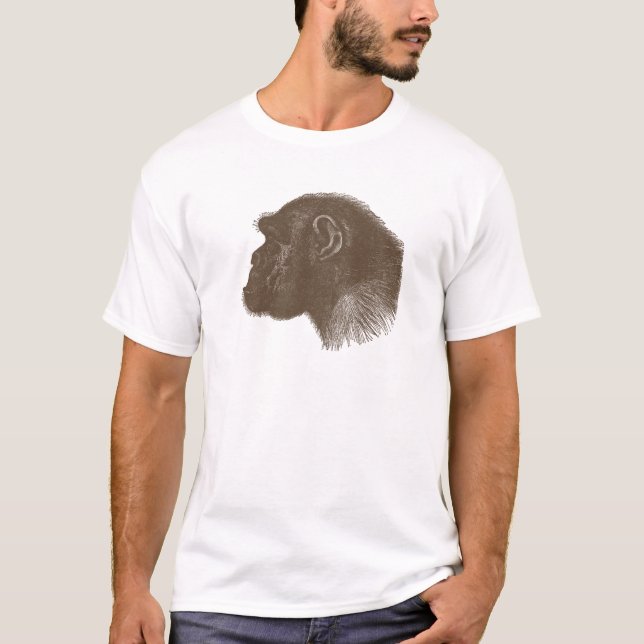Vintage Chimpanzee Illustration  T-Shirt (Vorderseite)