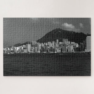Vintage China Bucht Hongkong Wolkenkratzer