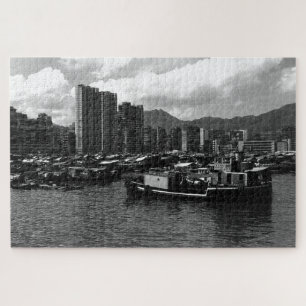 Vintage China Hongkong-Hausboote Fluss