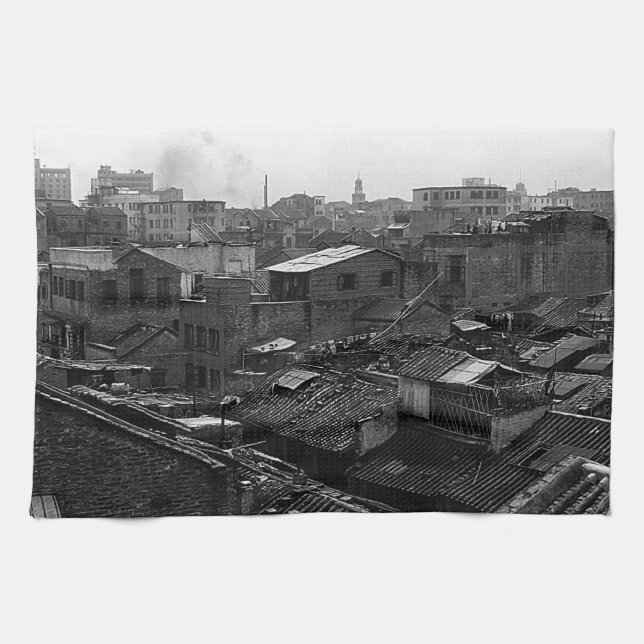 Vintage China Kanton Geschirrtuch (Horizontal)