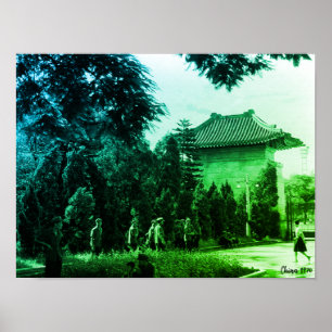 Vintage China Kanton Märtyrerpark Poster