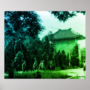 Vintage China Kanton Märtyrerpark Poster
