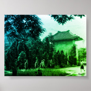 Vintage China Kanton Märtyrerpark Poster