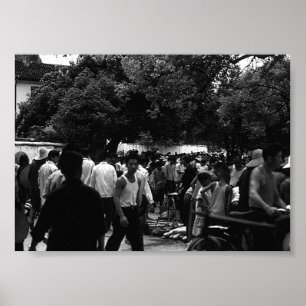 Vintage China Yangshuo-Marktplatz Poster