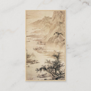 Vintage Chinese Sumi-e Visitenkarte