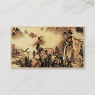 Vintage Chinese Sumi-e Visitenkarte