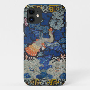 Vintage-chinesisches Kranichmuster: Kaiserblau Case-Mate iPhone Hülle