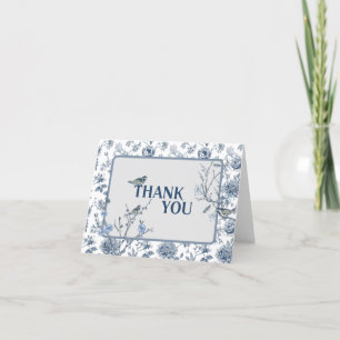 Vintage-Chinoiserie-Baby-Vogel-Dankeskarten Dankeskarte