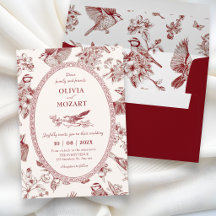 Vintage-Chinoiserie-Blumen-Vogel-Hochzeit