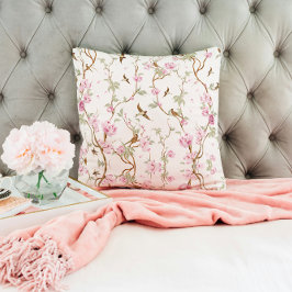 Vintage-Chinoiserie-Blumenmuster Kissen