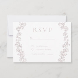 Vintage Chinoiserie Blumenzeremonie RSVP Karte